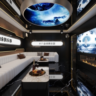 现代台球KTV包厢1-2