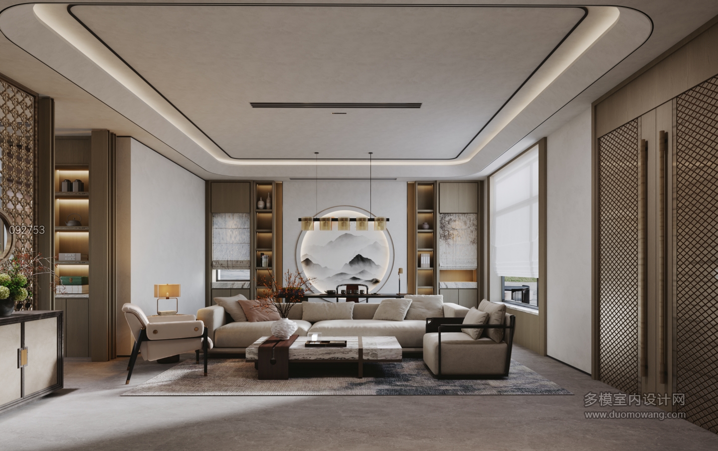 新中式1楼_沙发静态