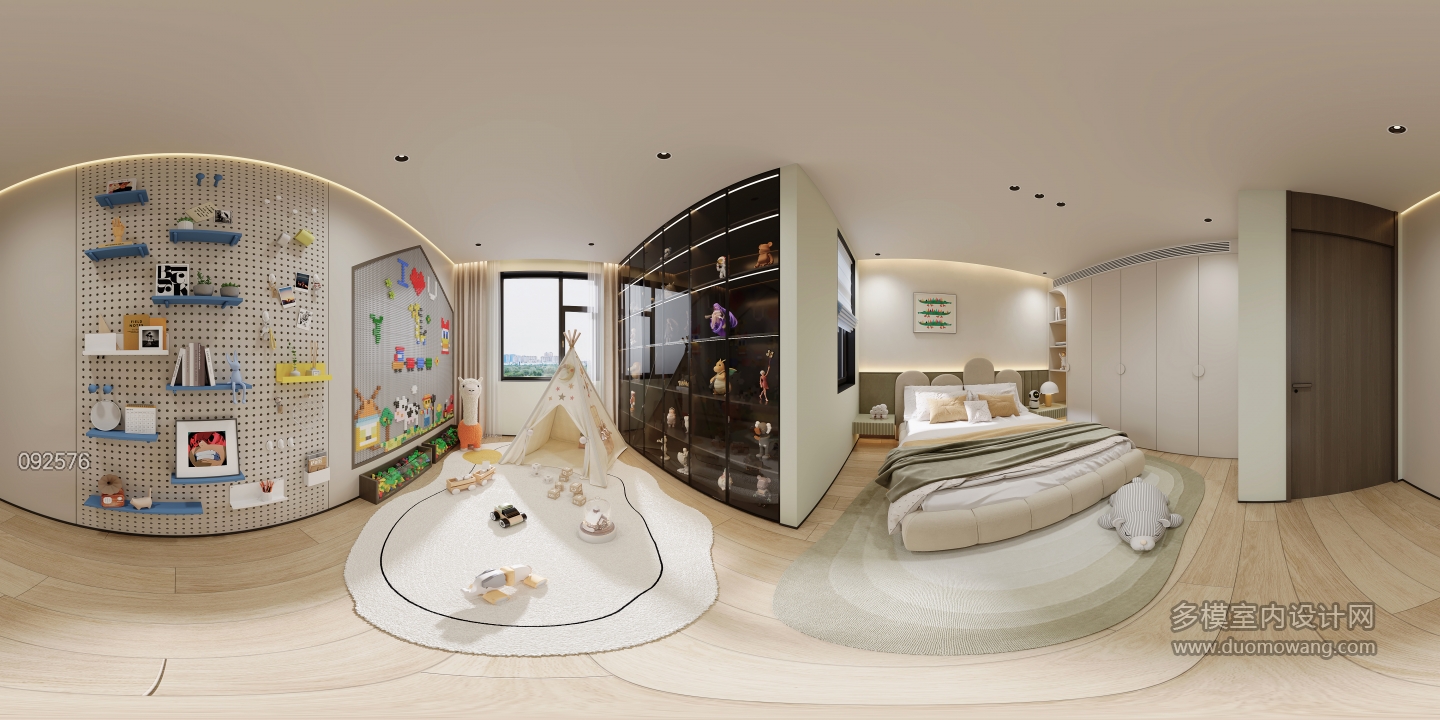 现代二楼儿童房360