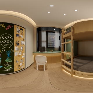 现代儿童房全景