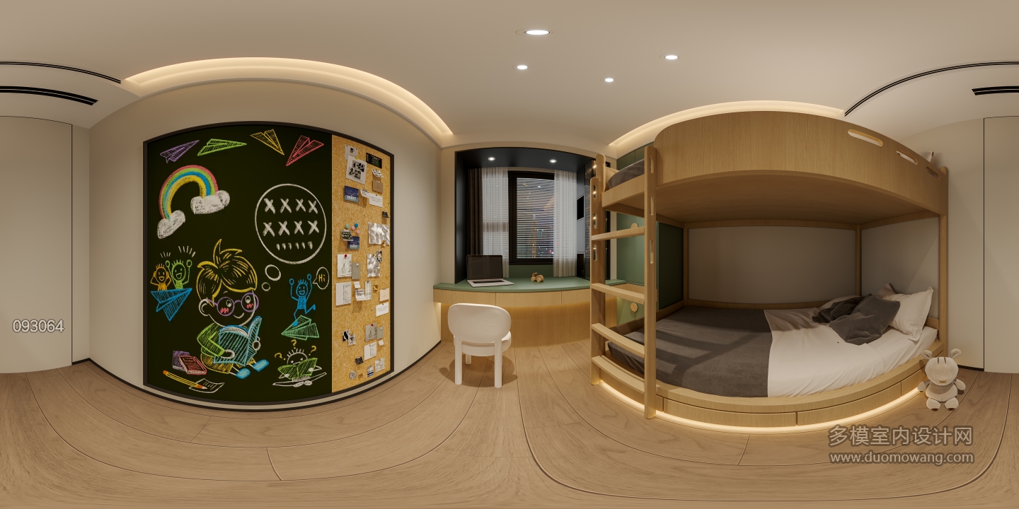 现代儿童房全景