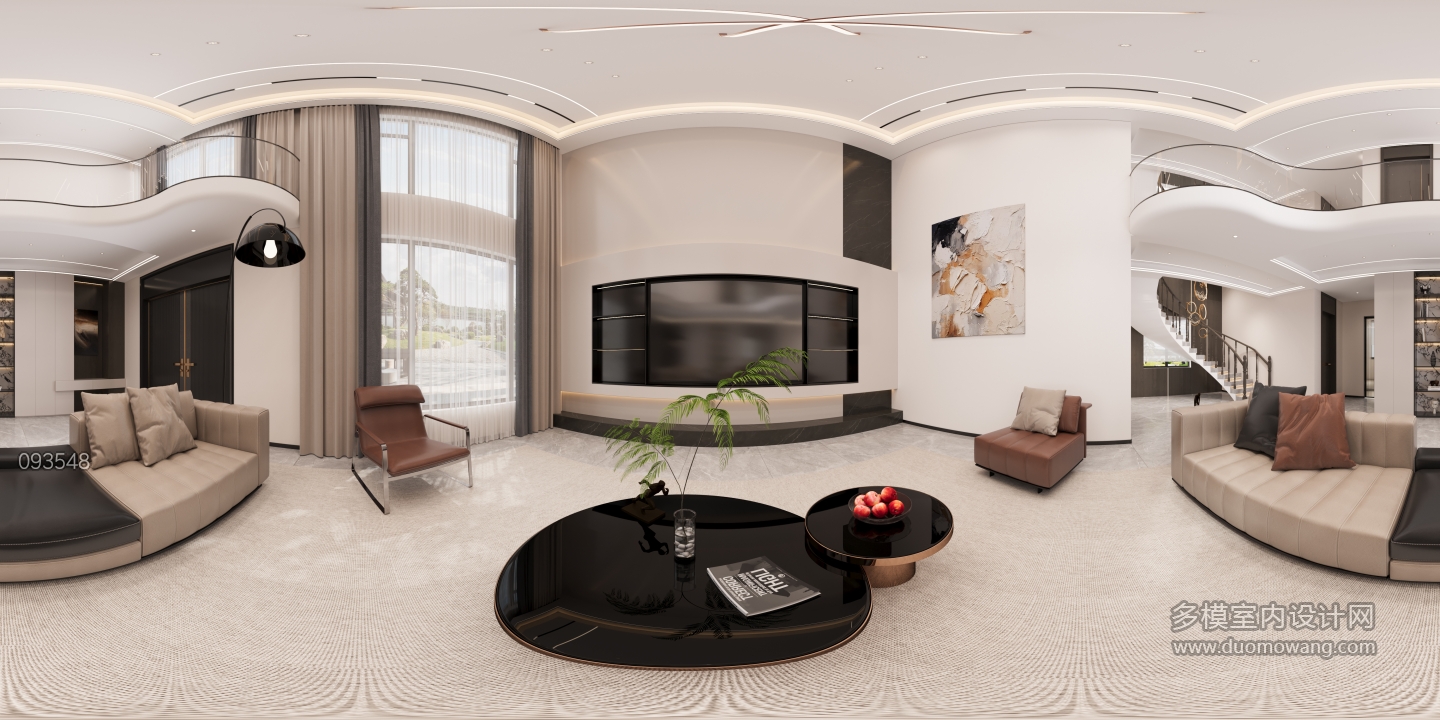 现代客厅全景