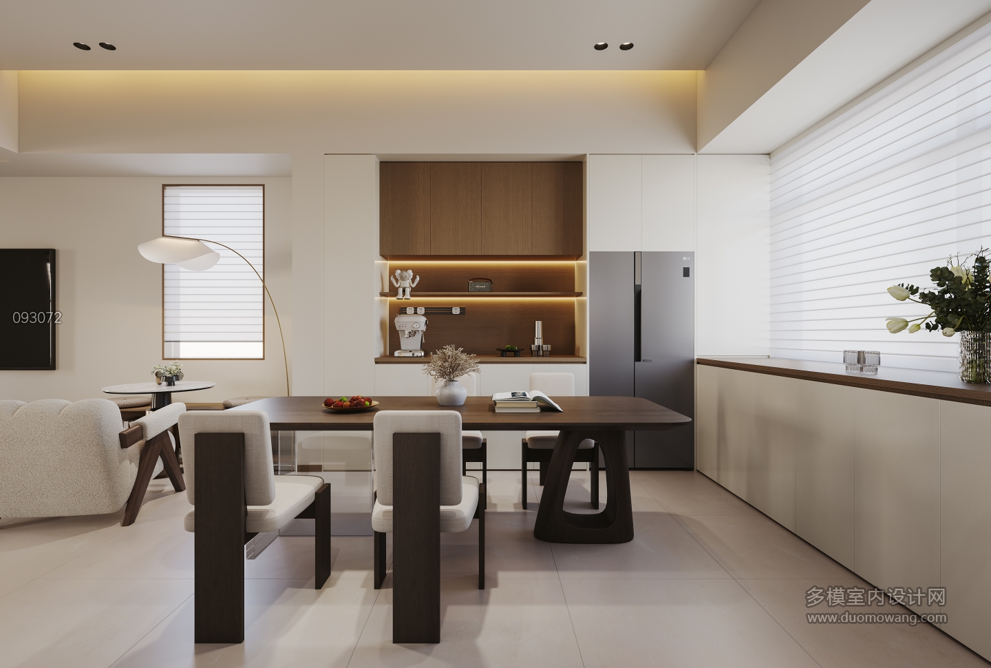 奶油中古一层餐厅二