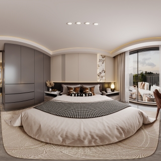 现代3层卧室全景
