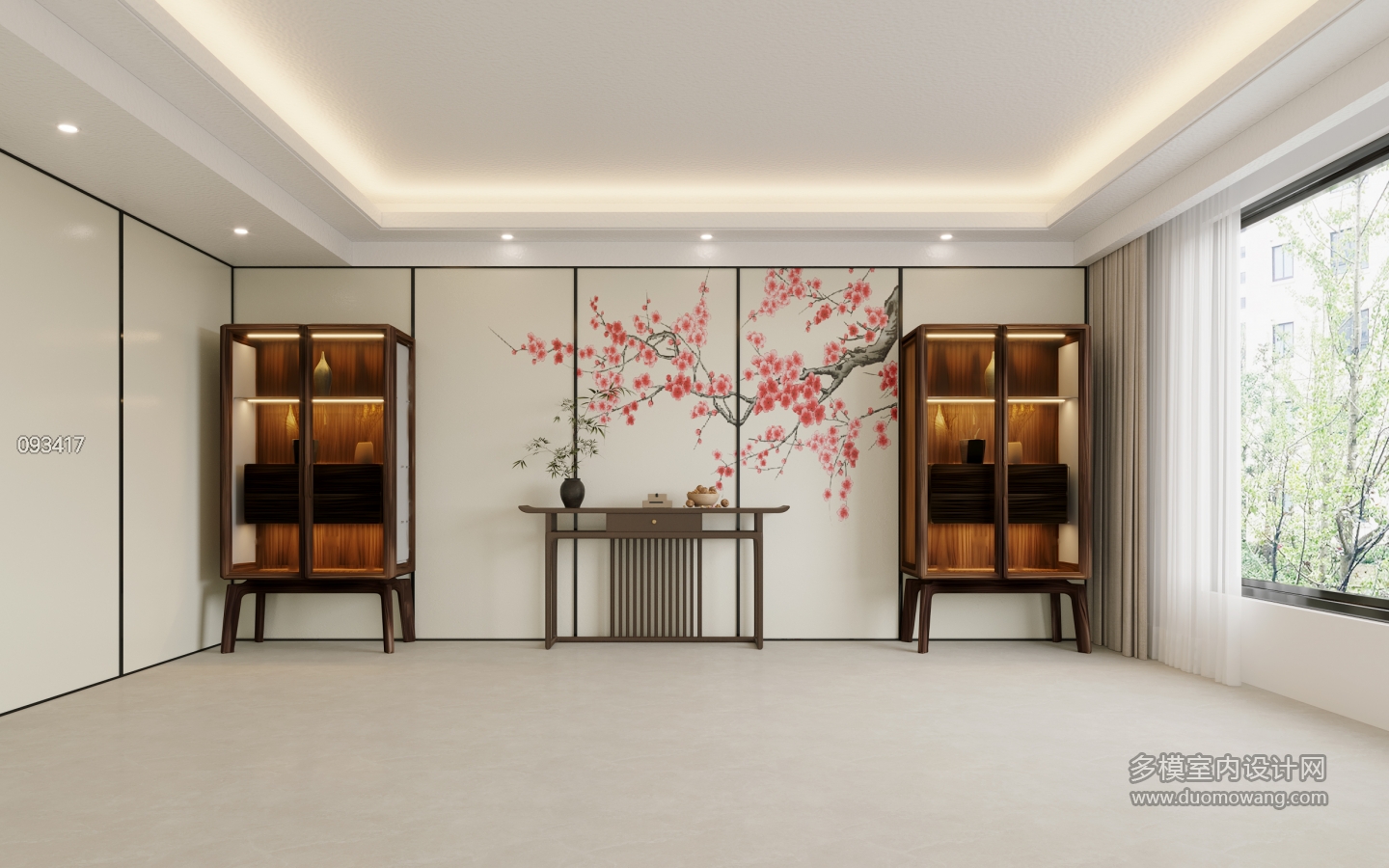 新中式柜子背景墙