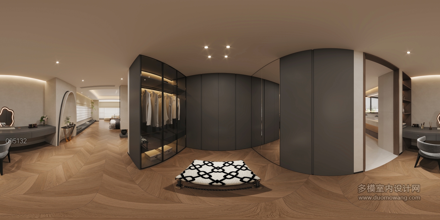 一楼主卧衣帽间全景