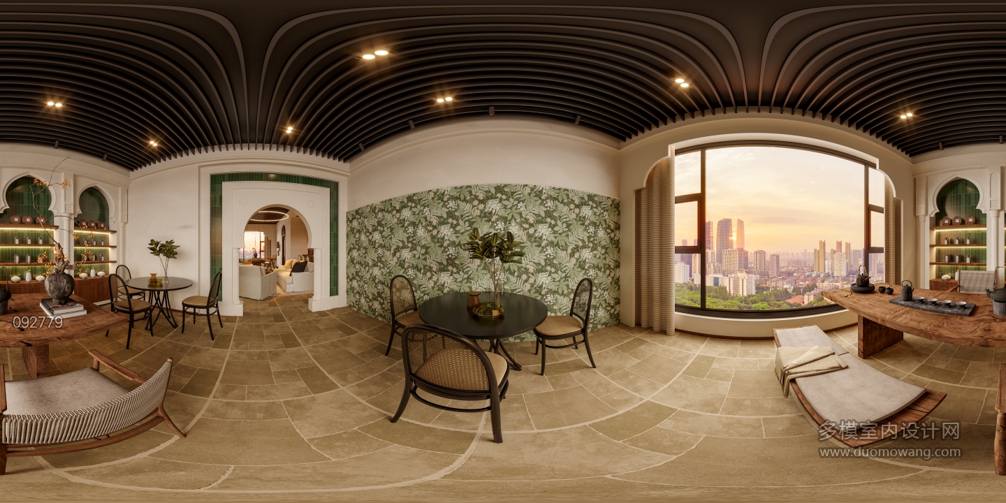 复古品酒室全景