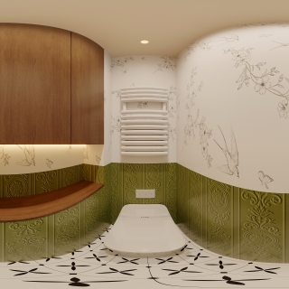 法式中古卫生间全景