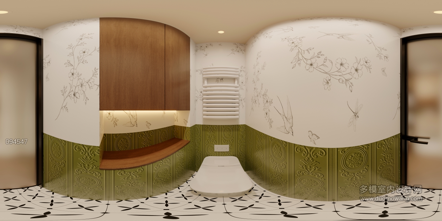 法式中古卫生间全景