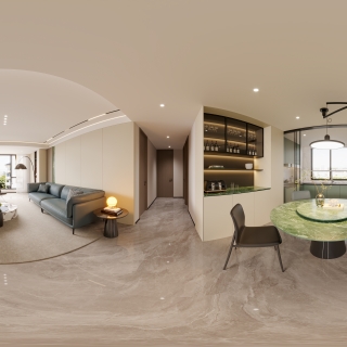 现代客餐厅全景