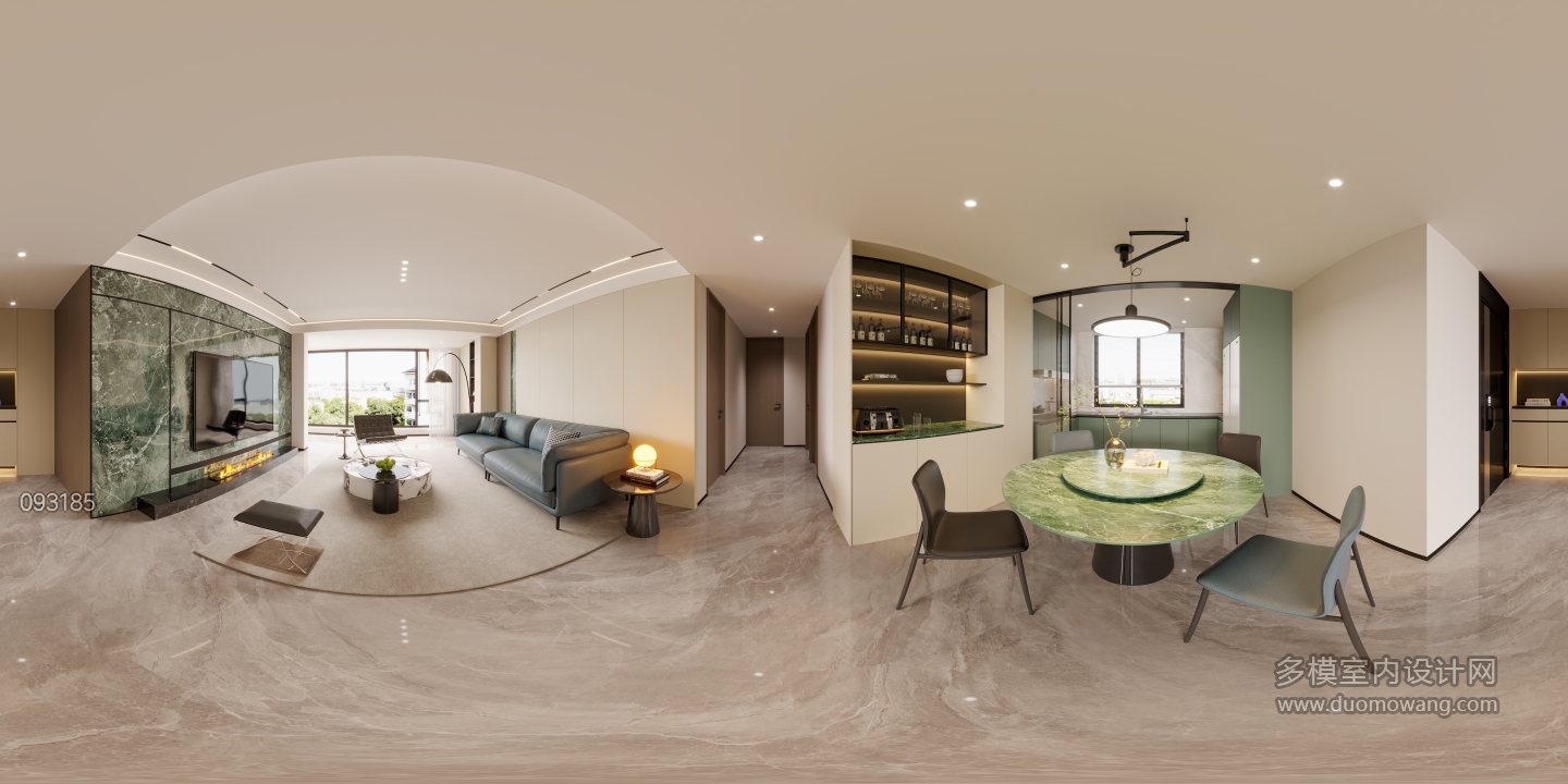 现代客餐厅全景