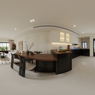 现代客餐厅全景