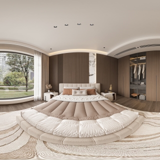 现代一楼卧室一 360