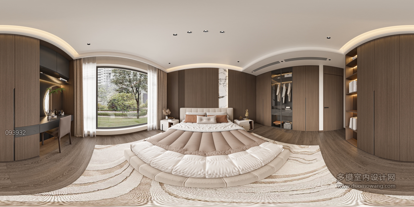 现代一楼卧室一 360