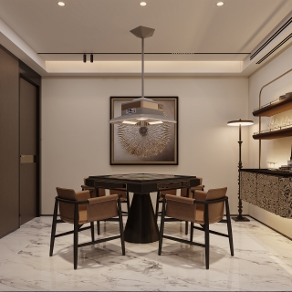 现代负一棋牌室特写