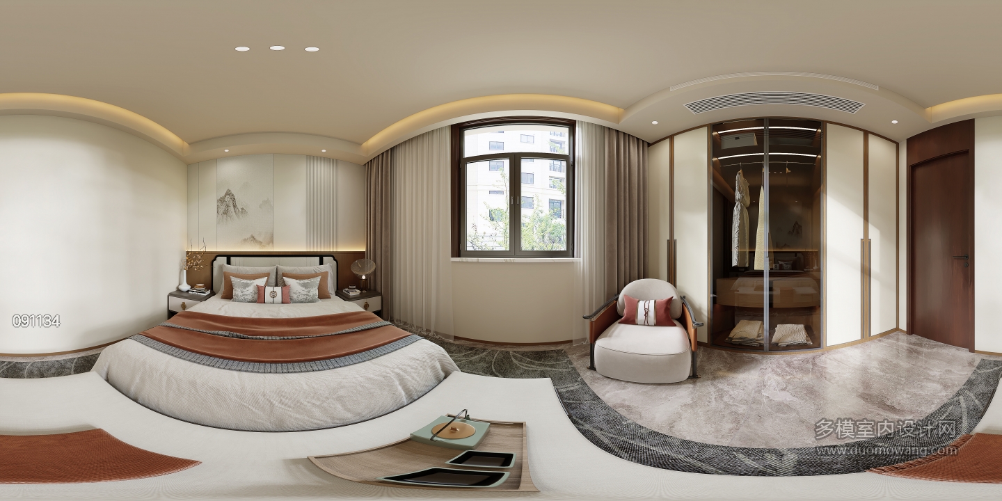 新中式次卧房二360