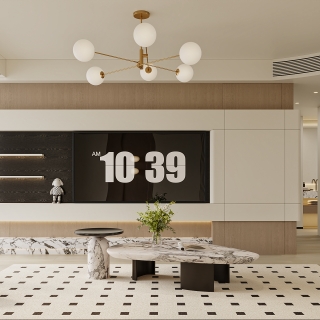 现代奶油电视背景特写