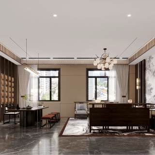 新中式接待室单张