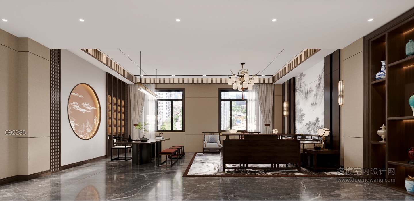 新中式接待室单张