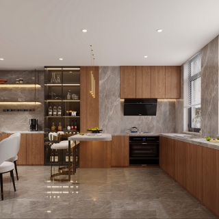 现代3层厨房特写