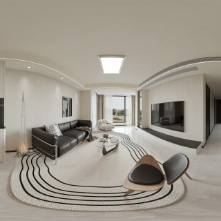 现代 客餐厅 全景