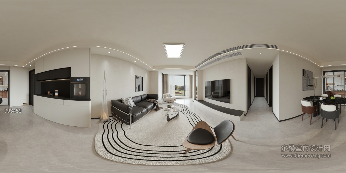 现代 客餐厅 全景