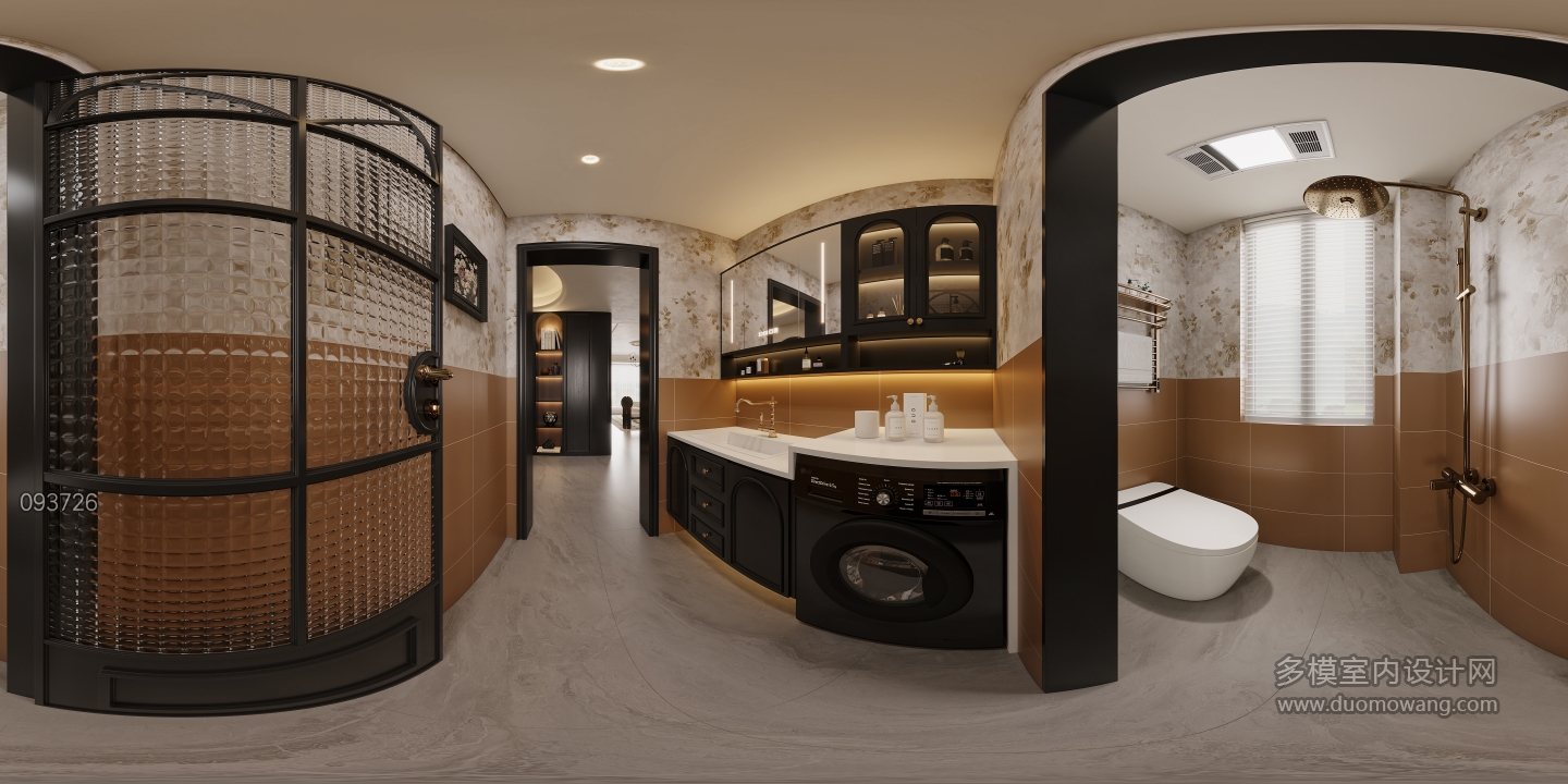 法式中古卫生间全景