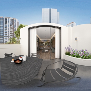 现代三楼大露台 360