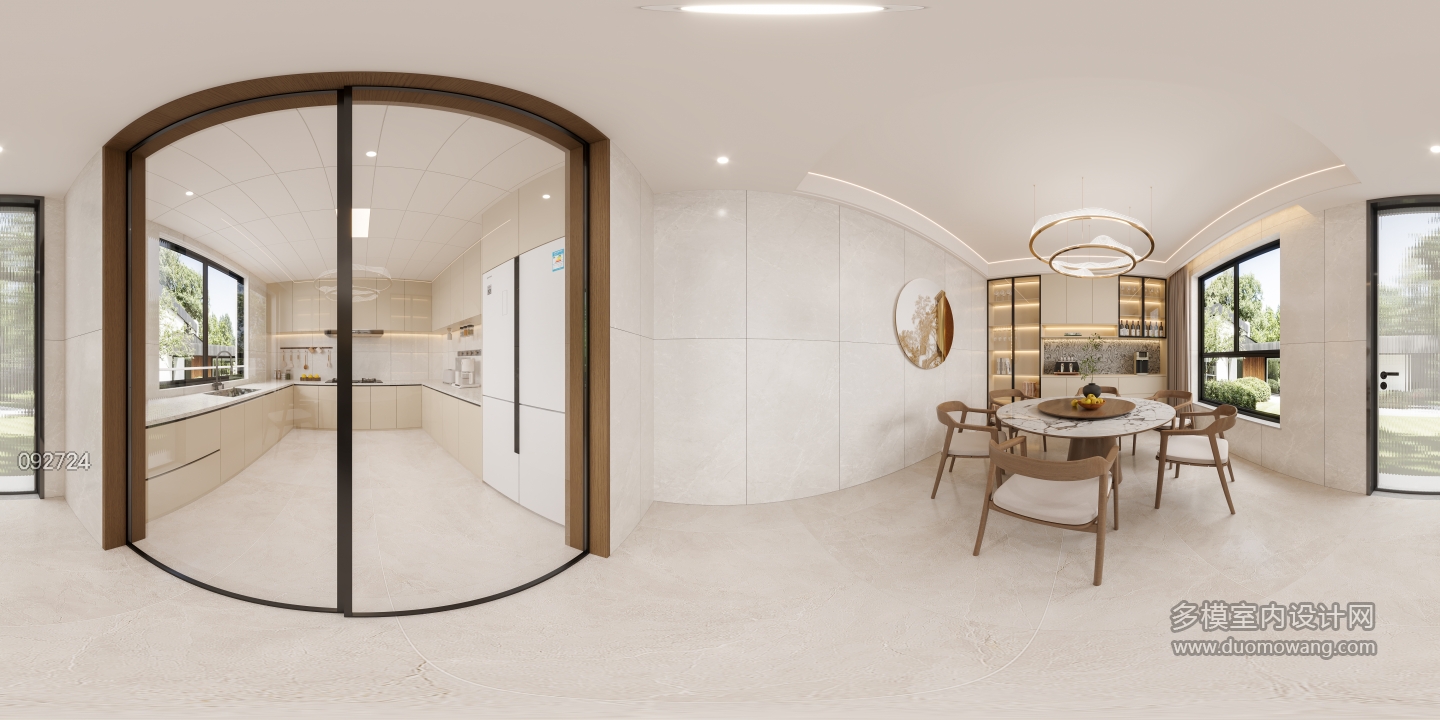 新中式餐厅全景