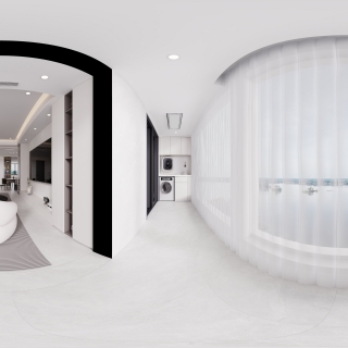 现代黑白灰阳台