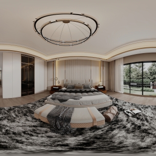 现代轻奢三楼主卧全景