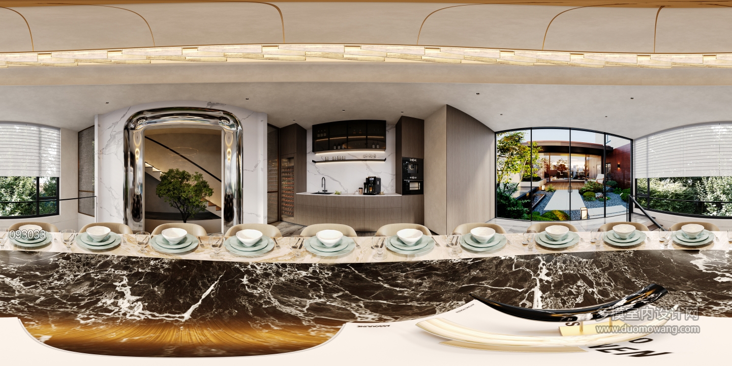 现代餐厅全景