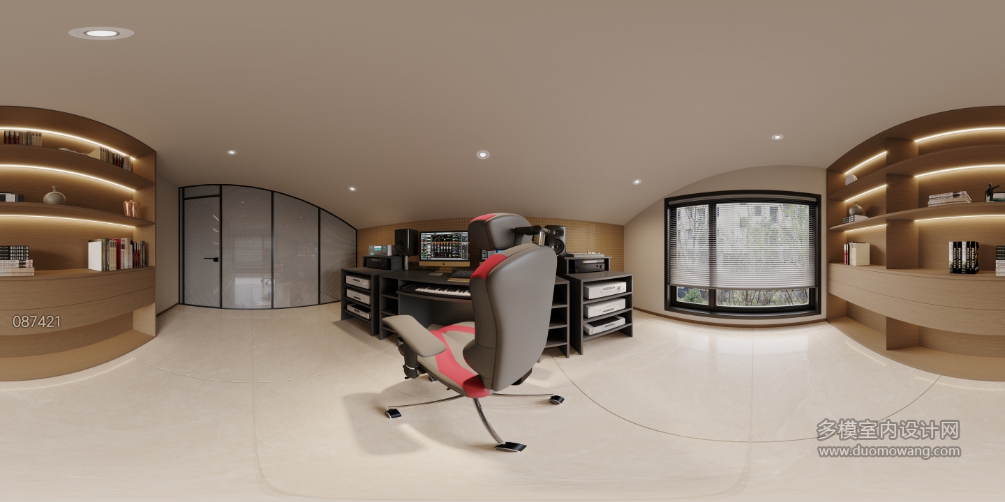 宋式二楼阁楼录音室全景