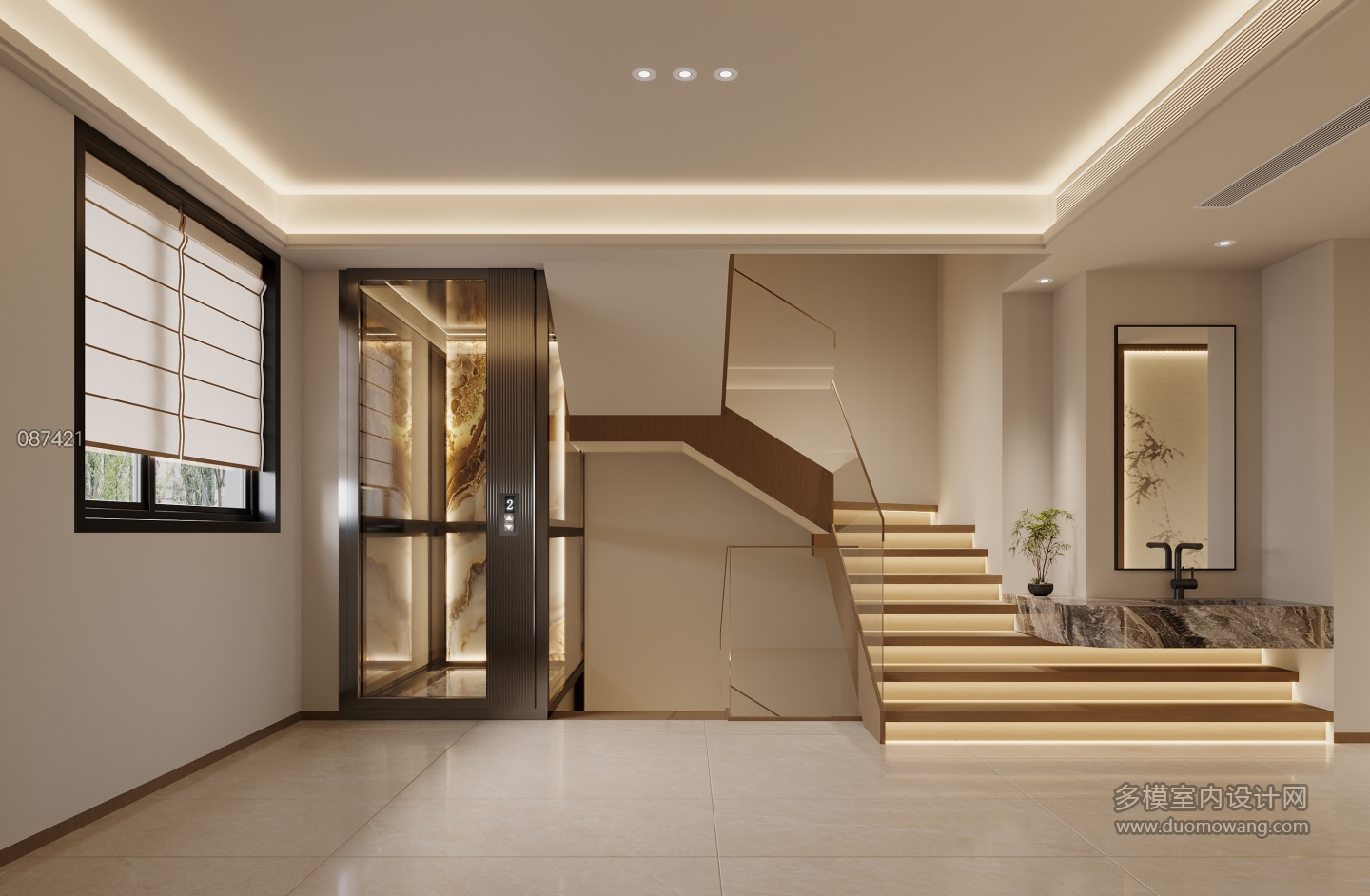 宋式二楼楼梯间