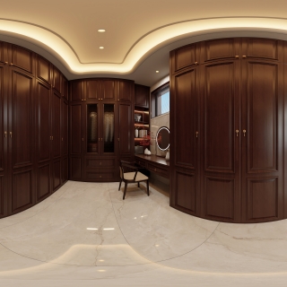 新中式一楼衣帽间360