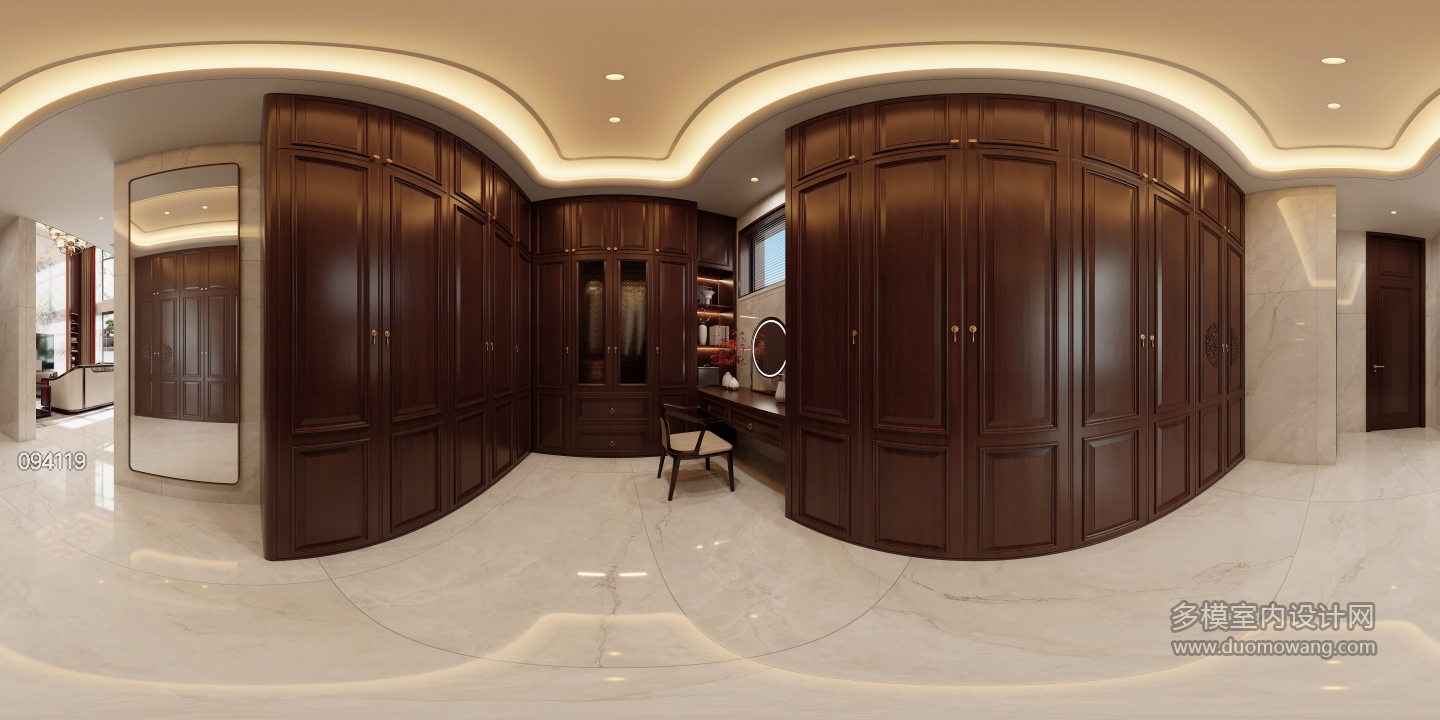 新中式一楼衣帽间360