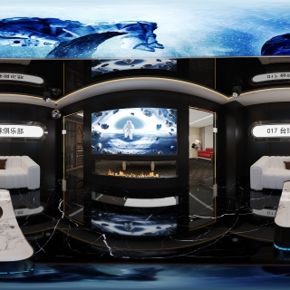 现代台球KTV包厢全景1-2