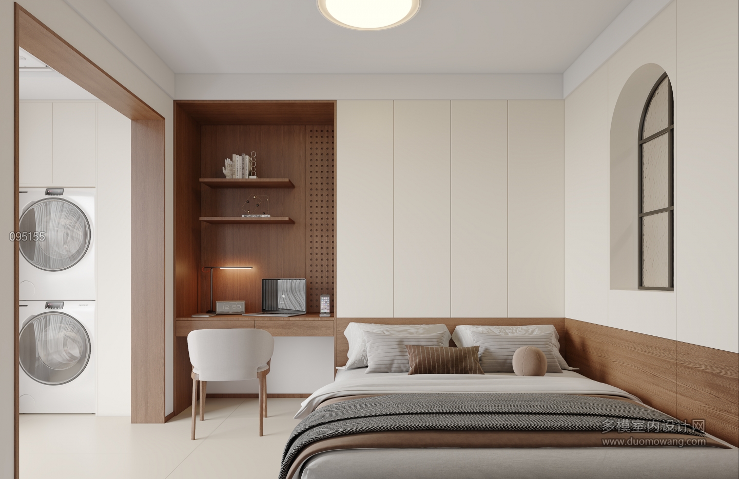 原木奶油风老人房静态