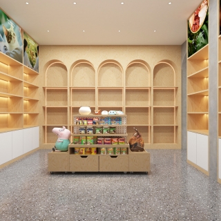 现代宠物店选购区单张