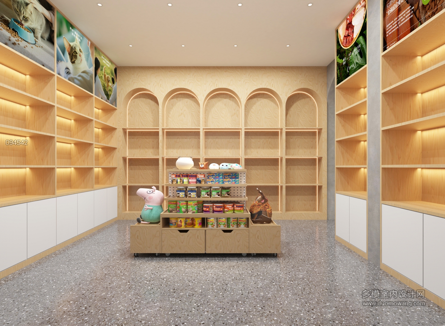 现代宠物店选购区单张