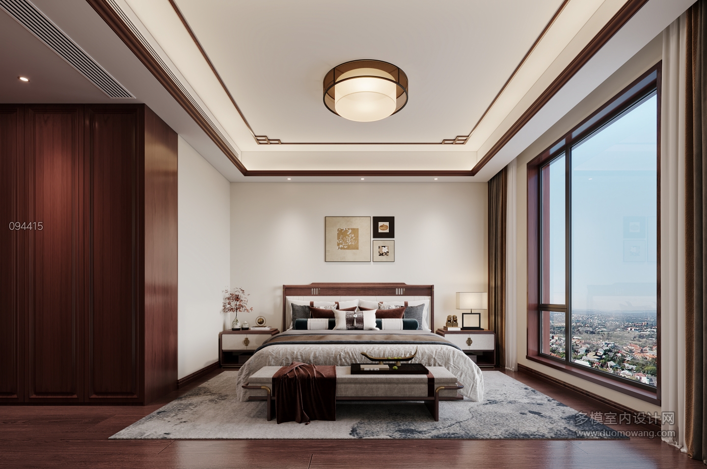 新中式主卧特写