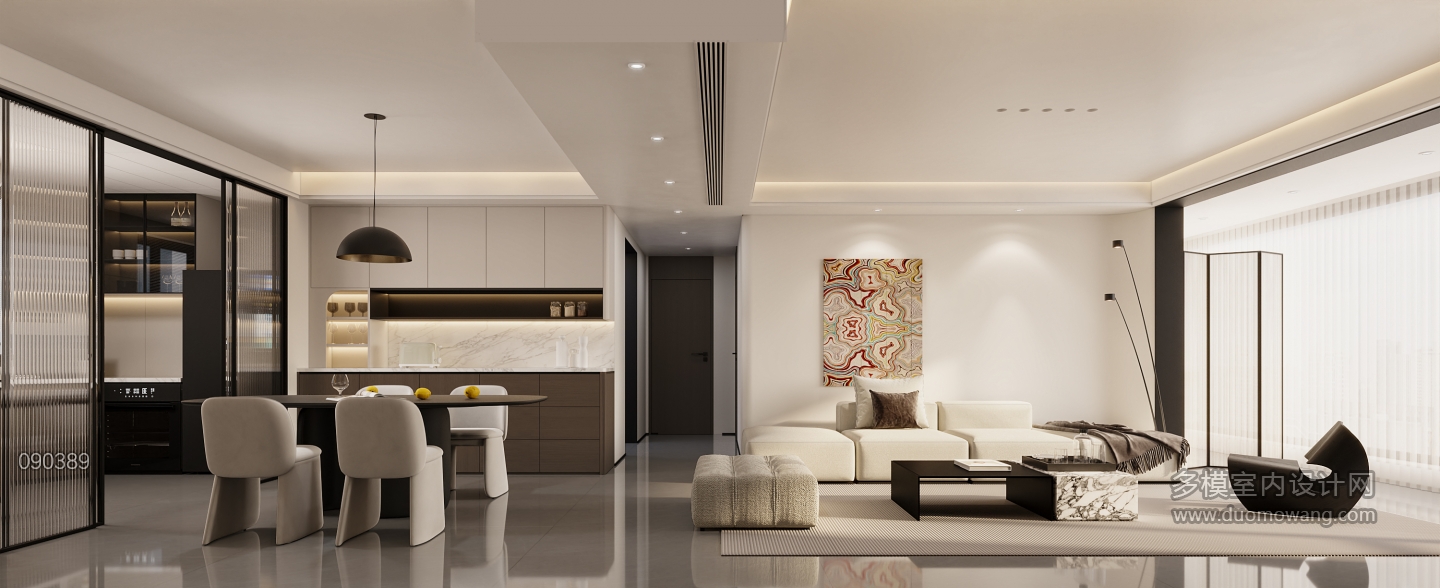 现代极简沙发墙