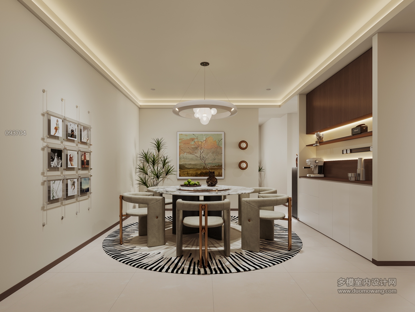 现代奶油一层餐厅