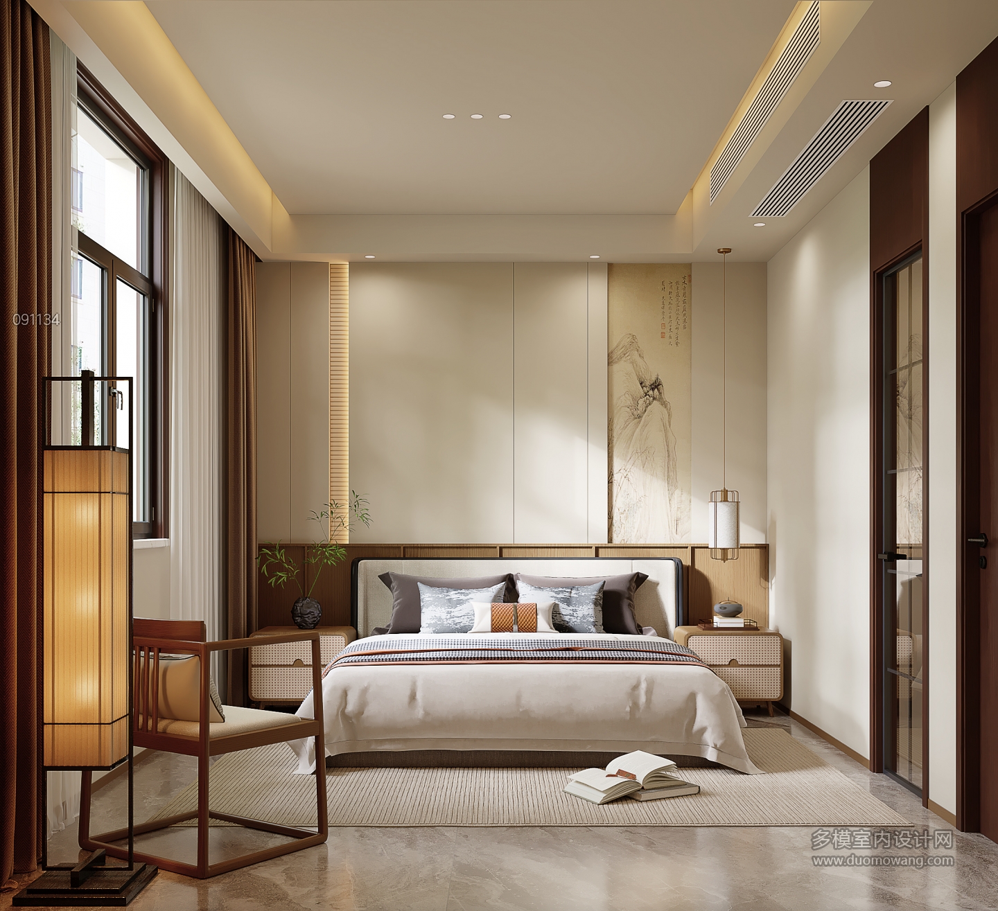 新中式主卧房一