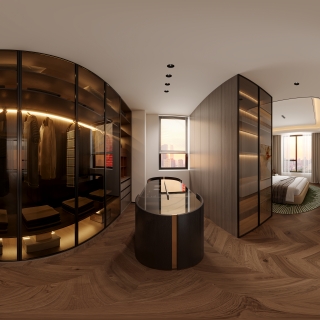 现代衣帽间全景