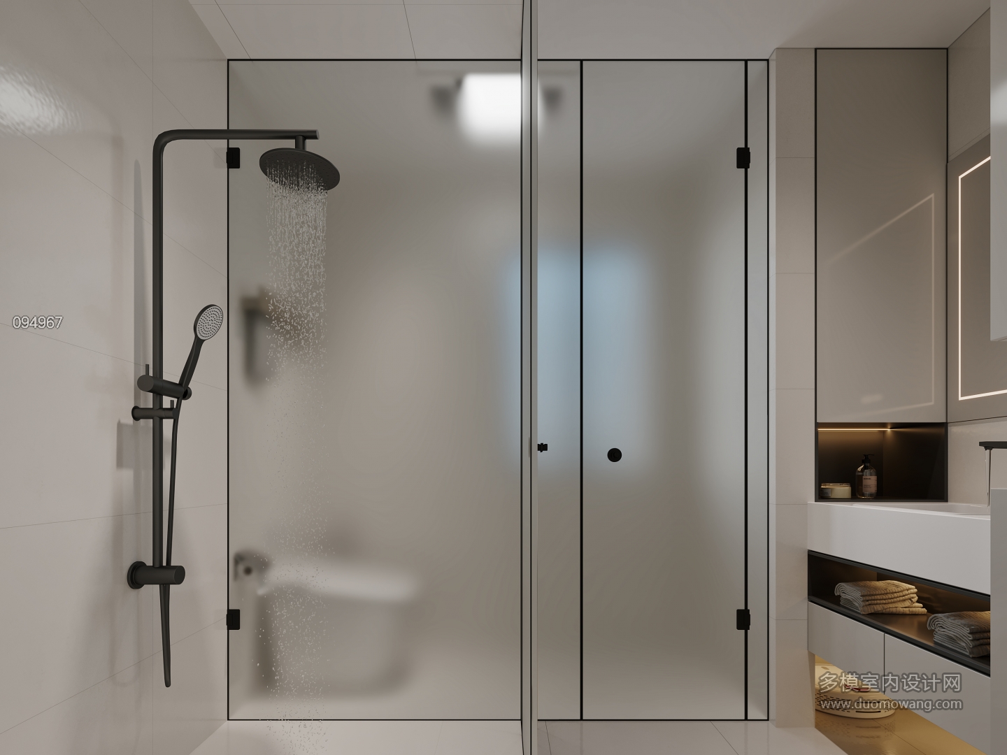 现代卫生间特写