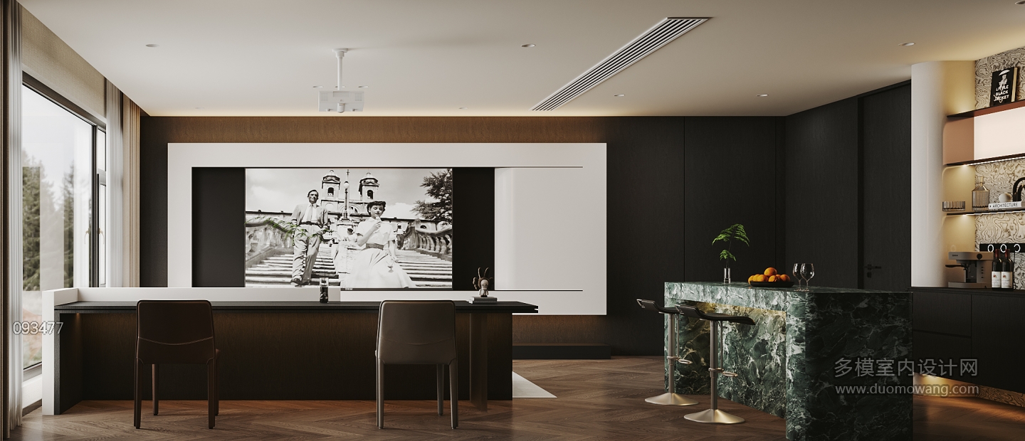 现代-客厅电视墙特写2