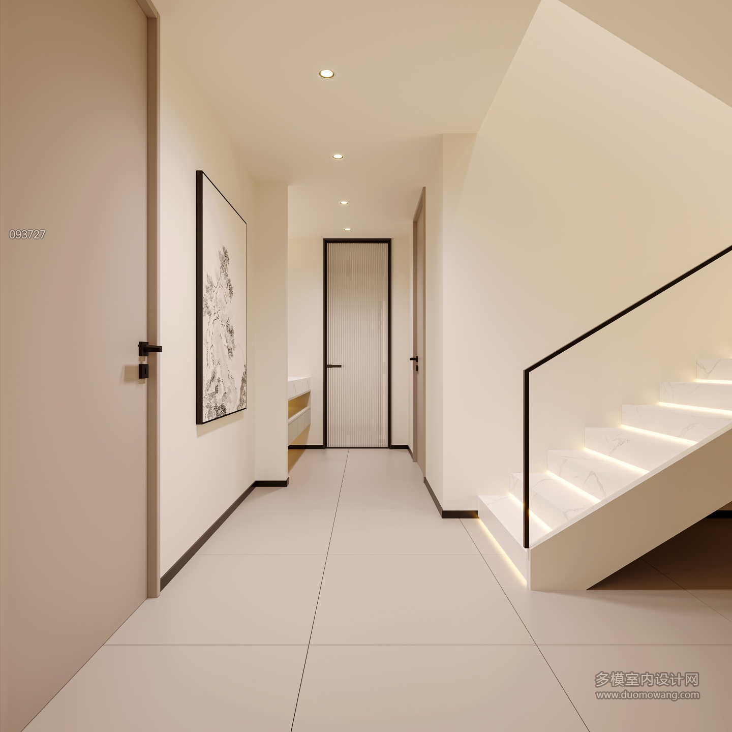 现代新中式楼梯间