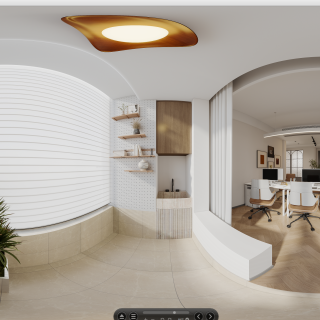 现代办公室阳台