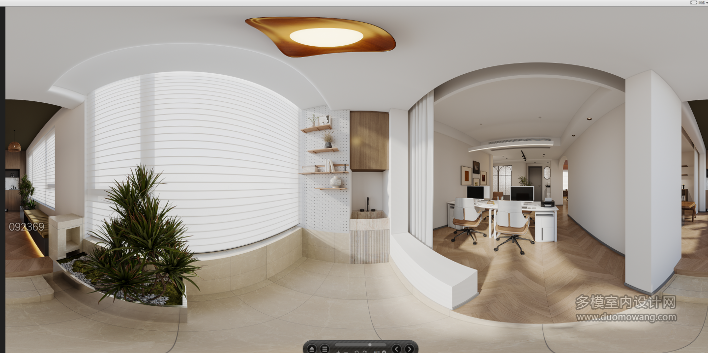 现代办公室阳台